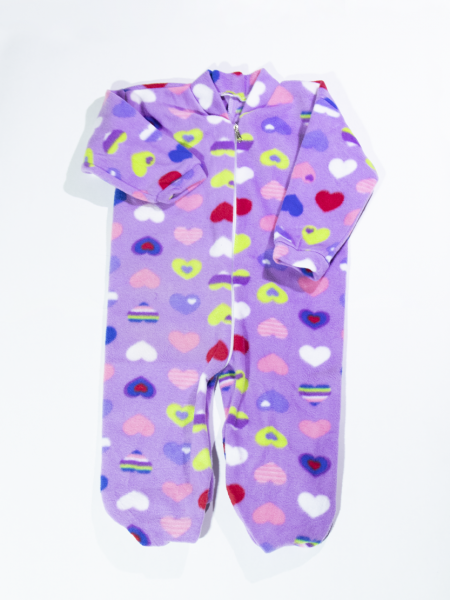 Pijama corazones - morada