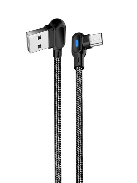 Cable USB Micro-USB 90° LED - Ikafree