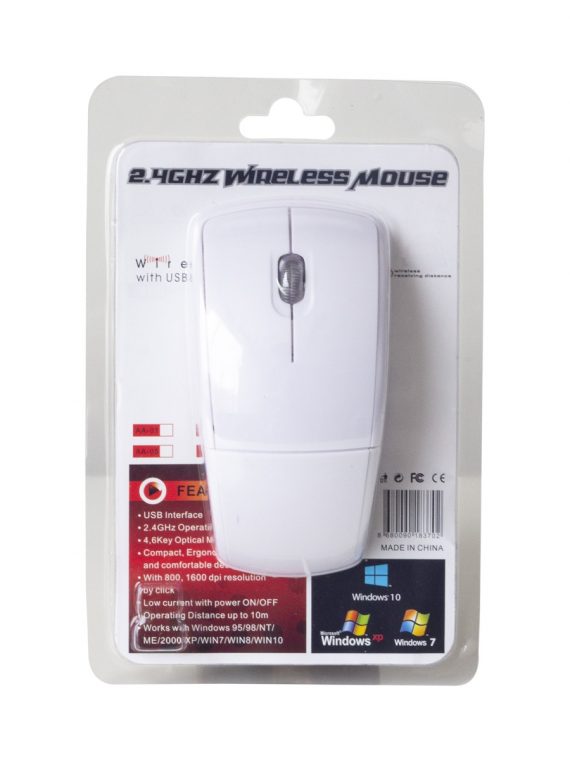 Mouse Inalámbrico Plegable Blanco - Ikafree